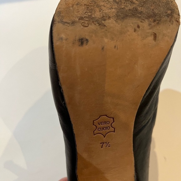 Charles David Black Leather Strappy Heels Size 7.5 - Picture 5 of 8